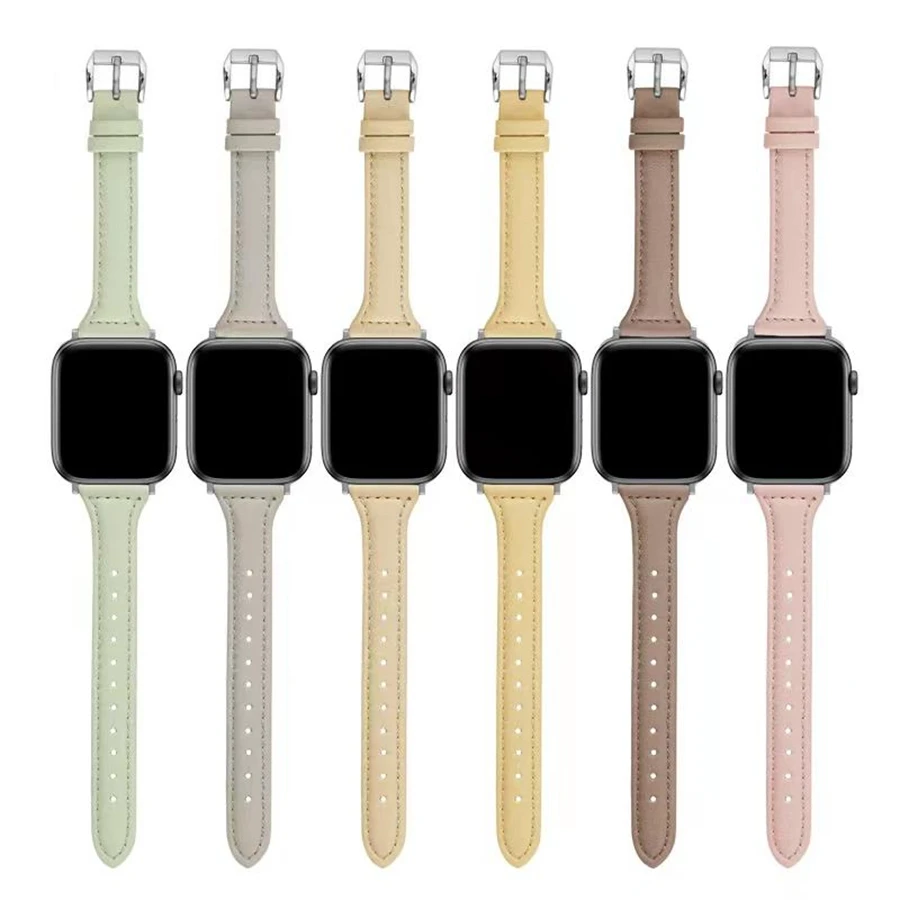 Tvrdi Kožni Remen za Apple Watch 7 SE 6 5 4 3 2 Zamijeniti Remen za pametne sati iWatch Narukvica 38 mm 40 mm 41 mm 42 mm 44 mm