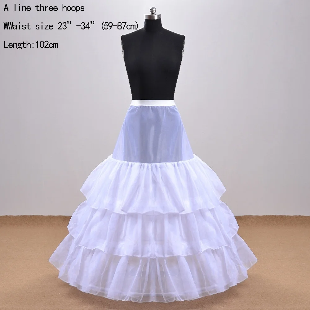 Linija Tri Obruča Donja Suknja djeveruše Donje Suknje za Valovite Vjenčanica iz Organza Enaguas Novia Uvoz Kina Pravi Foto