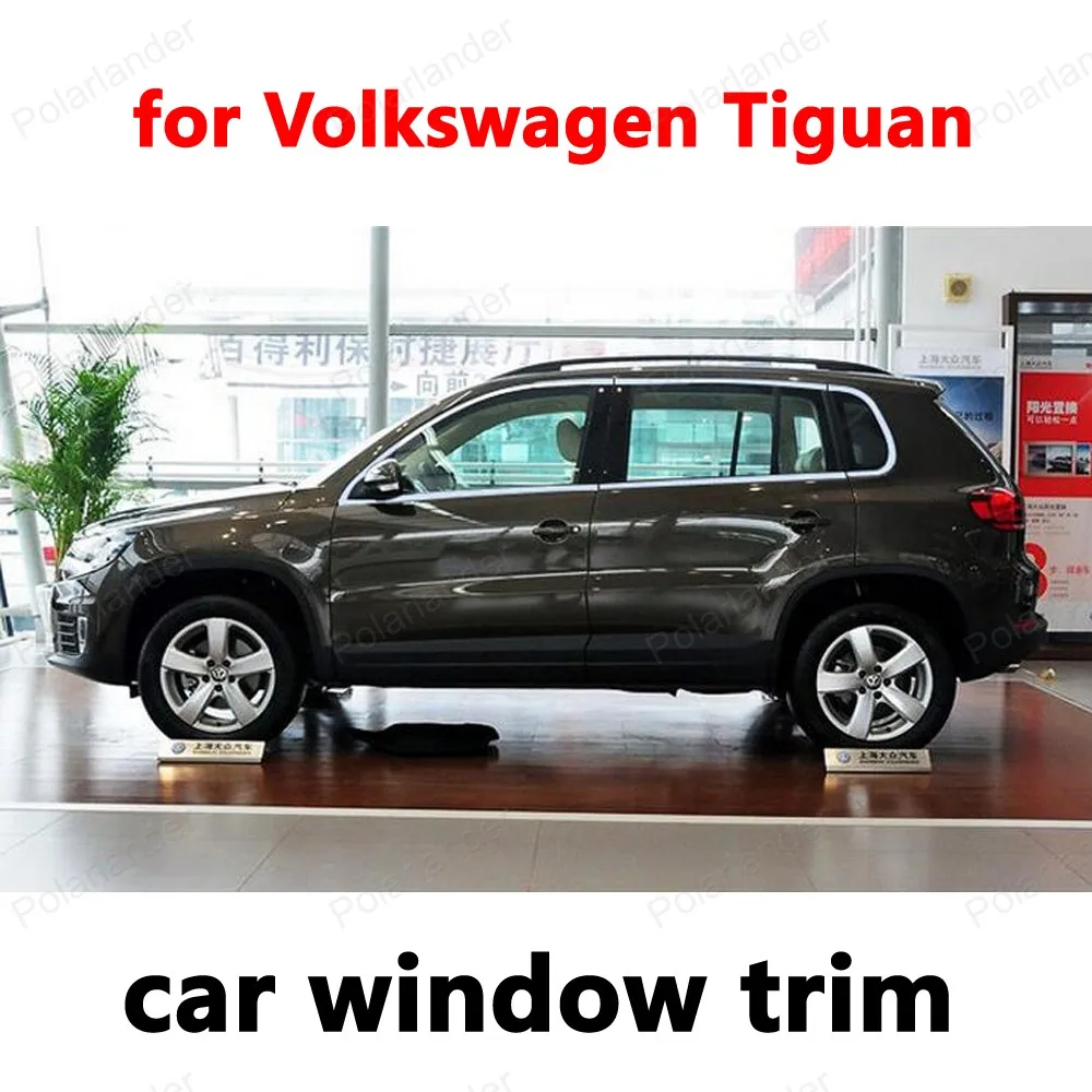 Stil Prozora Završi Ukrasne Trake Auto Vanjski Pribor za Volkswagen Tiguan od Nehrđajućeg Čelika, bez kolone