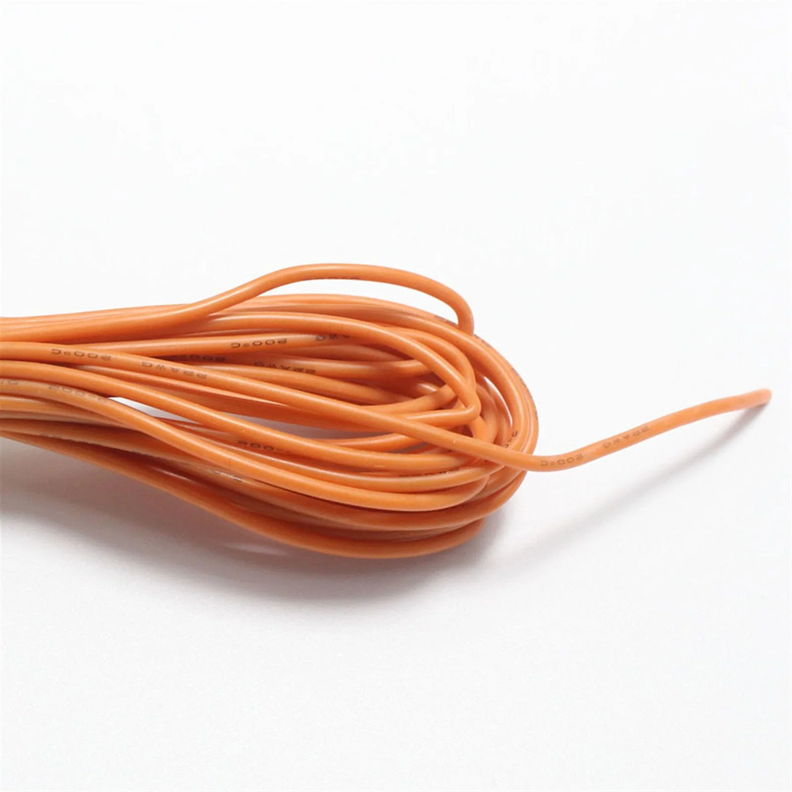 Narančasta fleksibilni Silikonski kabel RC, 26AWG 30/0.08 TS OD 1,5 mm, bare obrađeno bakrena žica