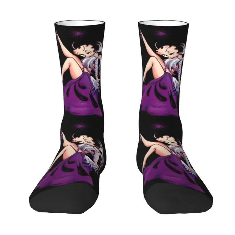 Trendi Čarape Boop Bettys s po cijeloj površini za Muškarce I Žene, Elastične Ljetnim Jesensko-Zimske Čarape s Анимационным Likom iz Crtića