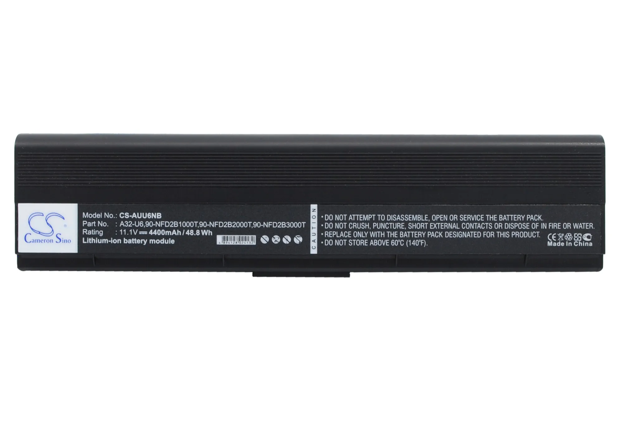 CS 4400 mah baterija za Asus U6S-X1 U6V, U6Vc 90-ND81B1000T, 90-ND81B2000T, 90-ND81B3000T, 90-NFD2B2000T, A32-U6