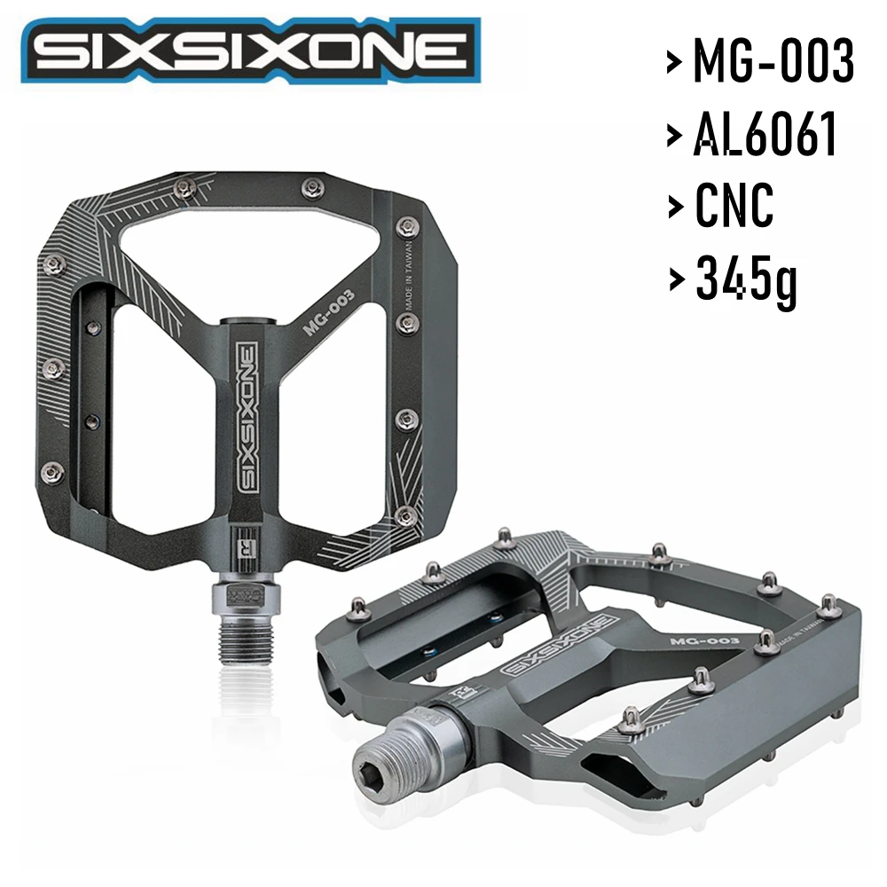 Šest pedale za mtb od aluminijske legure xsixone mg-03, pedala MTB, jedan par 345 g