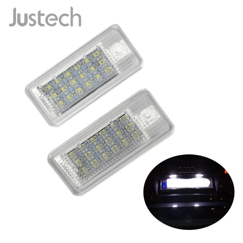 Justech 2 kom. 18 LED 12 Registarske pločice Svjetlo Žarulje SMD 5050 12 Bijele Led Lampe Za Audi A3 S3 A4 B6 A6 S6 A8 Q7