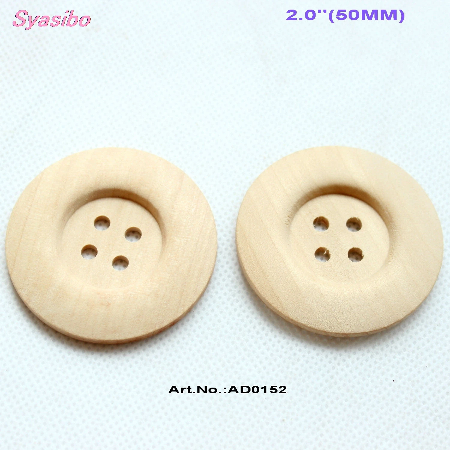 40 kom./lot 50 mm prazne jednostavne personalizirani drveni gumbe sa svojim porukom ili nazivom trgovine 2 