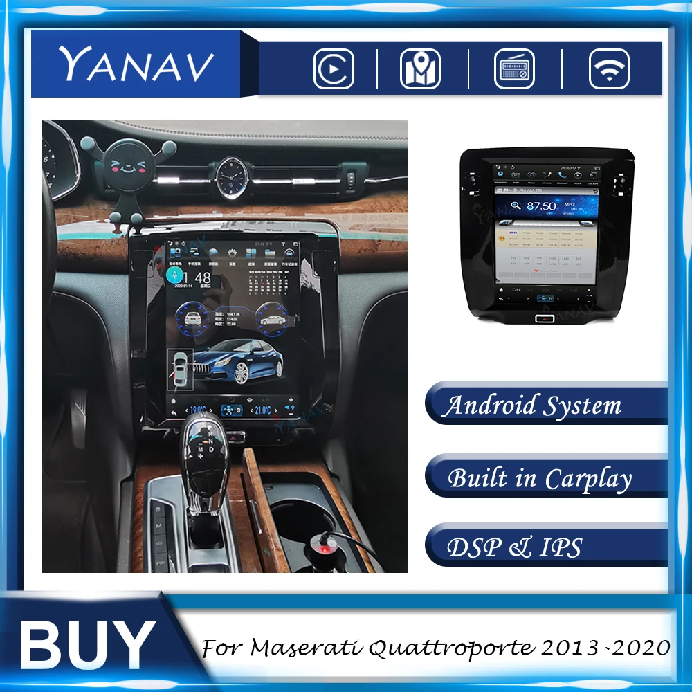 Auto radio Android Ugrađeni Carplay Za Maserati Quattroporte 2013-2020 GPS Navigacija Auto Video Multimedija MP3 Player Glavna Jedinica