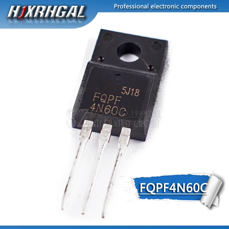 10 KOM. FQPF4N60C TO-220 4N60C 4N60 TO220 FQPF4N60 novi MOS FET tranzistor HJXRHGAL